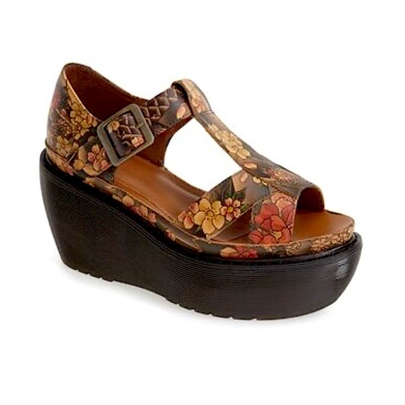 Dr. Martens Shoes - Dr. Martens x Evisu Wagara Japanese Tattoo Sleeve Wedge Shoe Sz 7 RARE